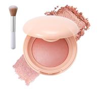 Bloom Up Baked Highlighting Blush, Soft Pinch Luminous Powder Blush for Cheeks Highlight Face, Long-Lasting, Lightweight, Waterproof Blusher for All Skin Tones (04#)