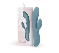Vibratore Punto-G Turquoise Bloom con Stimolatore Clitorideo e Batteria Ricaricabile
