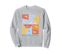 Bloom Where You Are Colorful BOHO Style Astratto Fiori Felpa