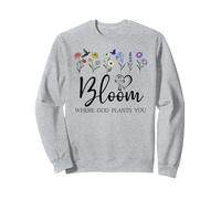 Bloom Where You Are Planted God Quote Bible Verse Christian Felpa