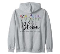 Bloom Where You Are Planted God Quote Bible Verse Christian Felpa con Cappuccio