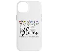 Bloom Where You Are Planted Wildflower Christian Bible Verse Custodia per iPhone 14 Plus