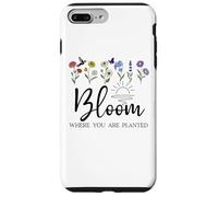 Bloom Where You Are Planted Wildflower Christian Bible Verse Custodia per iPhone 7 Plus/8 Plus
