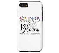 Bloom Where You Are Planted Wildflower Christian Bible Verse Custodia per iPhone SE (2020) / 7/8