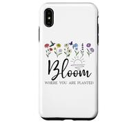 Bloom Where You Are Planted Wildflower Christian Bible Verse Custodia per iPhone XS Max