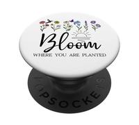 Bloom Where You Are Planted Wildflower Christian Bible Verse PopSockets PopGrip Adesivo