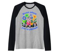 Bloom Where You're Planted - Simpatico Design a Forma di Rana Maglia con Maniche Raglan