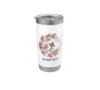 Bloom Wild Spring Bird Citazione Cherry Blossom Lover Flight Nat Bicchiere termico in acciaio inox doppia parete