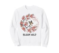Bloom Wild Spring Bird Citazione Cherry Blossom Lover Flight Nat Felpa
