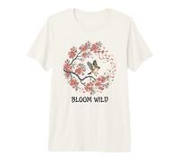 Bloom Wild Spring Bird Citazione Cherry Blossom Lover Flight Nat Maglietta Premium