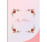 Bloom with Grace: Lined Journal for Girls: Aesthetic Pink Notebook with Floral Illustration, 90 Pages, Perfect for Journaling, Notes, and Daily Inspiration.