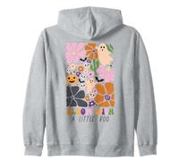 Bloom with Little Boo Halloween Floral Pumpkin Girls Felpa con Cappuccio