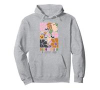 Bloom with Little Boo Halloween Floral Pumpkin Girls Felpa con Cappuccio