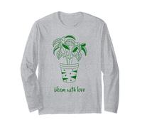 Bloom with Love (Grafica vegetale) Maglia a Manica