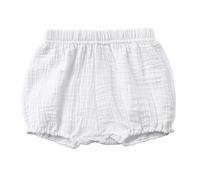BloomerNeonata in Cotone Pantaloncini Estivi Elasticizzati Bambine Mutandine Copertura del Pannolino Short Bimba Pantaloncini Corti Estate Mare 0 Mesi-3 Anni (0-White, 3-4 Years)