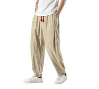 Bloomers dritti sciolti da uomo Pantaloni casual estivi Pantaloni traspiranti da uomo Pantaloni traspiranti Top Tie Mens Basket Shorts, cachi, 3XL