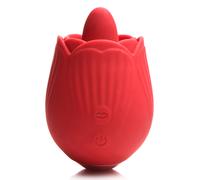 Bloomgasm Bloomgasm French Rose Licking & Vibrating Stimulator Red
