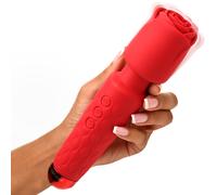 Bloomgasm Pleasure Rose 10X Silicone Wand with Rose Attachment