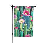 Blooming Cactus Print - Bandiera da giardino versatile ed elegante per tutte le stagioni, decorazione per patio all'aperto ultimo intervento, verande e giardini