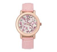 Blooming Cherry Blossom - Orologio Analogico da Polso da Donna, Orologi da Polso alla Moda, con Cinturino a Scelta, Regalo per Compleanni, San Valentino, Stile: Regular, MHXYZHW