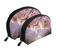 Blooming Cherry Tree - Trousse portatile per cosmetici, organizer da viaggio con cerniera e scomparti interni, Fiori di ciliegio, Taglia unica