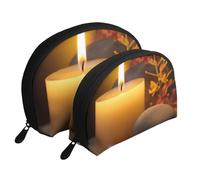 Blooming Cherry Tree - Trousse portatile per cosmetici, organizer da viaggio con cerniera e scomparti interni, Candela Aromatica, Taglia unica