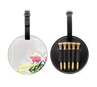 Blooming Cinchona Flower Black Golf Tee Storage Bag - Facile da trasportare e più efficiente nel giocare a golf