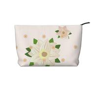 Blooming Esagonale Bianco Chiusura a Cerniera Borsa Trucco Corduroy Organizer Multifunzionale 22x7x17cm per Viaggi Campeggio Vacanze Fitness, Nero , Taglia unica