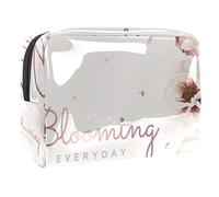 Blooming Everyday - Trousse per cosmetici da donna, in PVC, con cerniera, colore: rosa, Multi, 18.5x7.5x13cm/7.3x3x5.1in, Beauty case