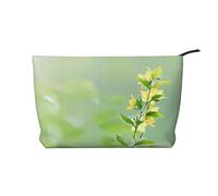 Blooming Fiore Giallo Chiusura Cerniera Corduroy Makeup Bag Organizzatore Multifunzionale 22x7x17cm per Viaggi Campeggio Vacanza Fitness, Nero , Taglia unica