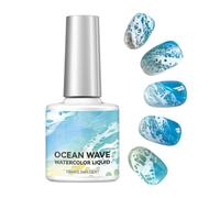 Bloominģ Gel - 10ml Bloominģ Gel Nail Pölish | Gradient GelNail Art - White Wave Bubble Marble Ink | Watercolor NailPolish | DIY Manicure Nail Decoration Tool