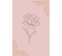 Blooming Lines - Minimalist Floral Line Art Notebook for Writing and Journaling: 6x9 Inch Soft Matte Journal | Muted Rose Pink Cover with Black ... Poetry, Creative Writing, and Daily Planning