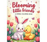 Blooming Little Friends: A Springtime Coloring Book with Adorable Animals, Flowers & Cozy Garden: 60 Pages of Cute Illustrations to Color and Enjoy