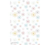 Blooming Pastels: Floral Aesthetic Notebook: 100 Pages | White Background with Colorful Flower Pattern | Simple & Elegant Journal