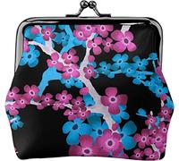 Blooming Sakura - Portamonete da donna in pelle senza cuciture, piccolo portamonete con chiusura a lucchetto a bacio, regalo per ragazza, Come nella foto, Taglia unica, Organizer per borse