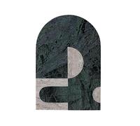 Bloomingville Affettatrice compatta in marmo, design astratto, formaggio verde e tagliere