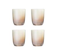 Bloomingville Aston - Set di 4 bicchieri in bronzo, vetro, diametro 8 x altezza 10 cm, 375 ml