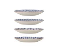 Bloomingville Blue Stoneware Karine set di 4 piatti, 20 cm