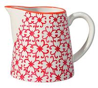 Bloomingville Bricco del Latte Carla Express - lattiera de gres colorato Ø 8,5 x H 8,5 cm, Rosso, Ceramica Gres, capacità 250 ml