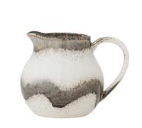 Bloomingville Paula, bricco per latte in gres - design decorativo, perfetto per il tavolo della colazione, con struttura naturale, 435 ml (grigio)