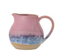 Bloomingville Paula, bricco per latte in gres - design decorativo, perfetto per il tavolo della colazione, con struttura naturale, 435 ml (rosa)