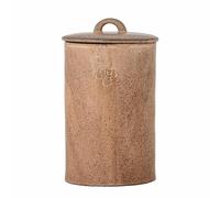 Bloomingville Buddy 82057770 - Vaso con coperchio, in gres porcellanato, capacità: 1,5 l, 22 x 12,5 cm, colore: Marrone