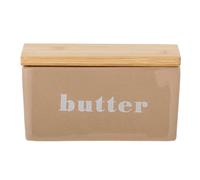 Bloomingville Burriera Hanyu Braun Con Coperchio di Legno Bambù Barattolo