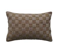 Bloomingville Cesto lombare in cotone intrecciato, 61 cm, colore oliva e cuscino grigio