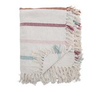 Bloomingville Coperta Frey Natura Con Colorati Strisce 160x130 CM Coperta Plaid