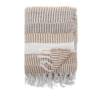 Bloomingville Coperta Isnel Natura Braun a Righe 160x130 CM Coperta Plaid