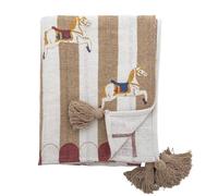 Bloomingville Coperta Merry Go Rotondo Natura Braun 160x130 CM Coperta