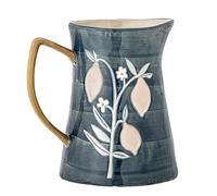Bloomingville Creative Collection 82060469 - Brocca Feriha in gres porcellanato, 24 x 18,5 cm, 3,1 l, colore: Blu