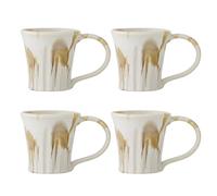 Bloomingville Creative Collection Joseph - Set di 4 tazze in gres porcellanato, 9 x 9,5 cm, colore: Marrone