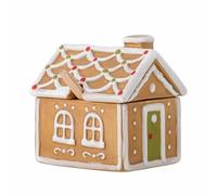 Bloomingville Ginnie 82060013 - Contenitore per pan di zenzero con cucchiaio, in gres, lunghezza 11,5 x altezza 12 x larghezza 9,5 cm